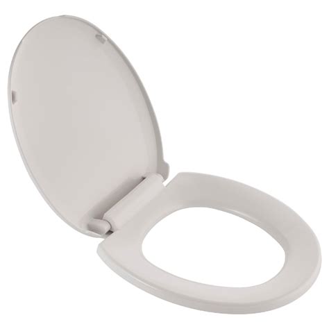 American Standard Mainstream Plastic White Round Soft Close Toilet Seat ...