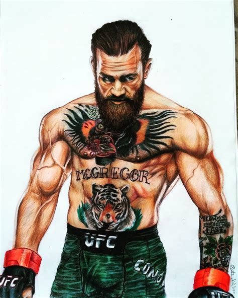 Conor Mcgregor Portrait Rhyv Cota Prismacolor Pencils R Art