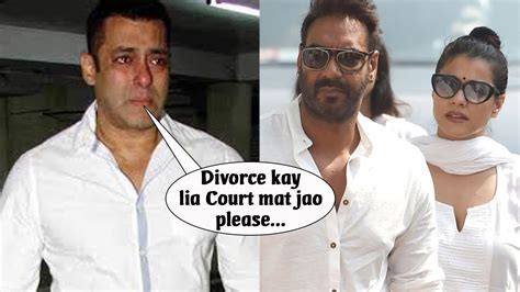 Salman Khan S Shocking Reactions On Kajol S And Ajay Devgan S Divorce