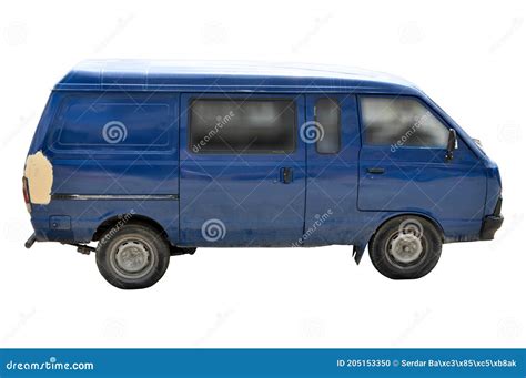 Light Commercial Vehicle, Old Model Minibus Panel Van Side View ...