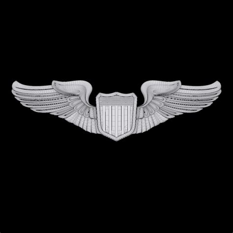 3d Model Air Force Pilot Badge