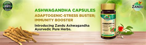 Zandu Ashwagandha Capsules Veg Capsules For Immunity Stress