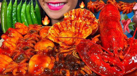 Asmr Spicy Seafood Boil Makanan Laut Pedas 먹방 Mukbang Massive Eating