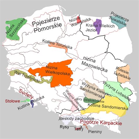 Nizina Wielkopolska Mapa Mapa