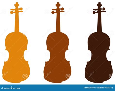 Violin Silhouette Stock Vector Illustration Of Objects 88820393