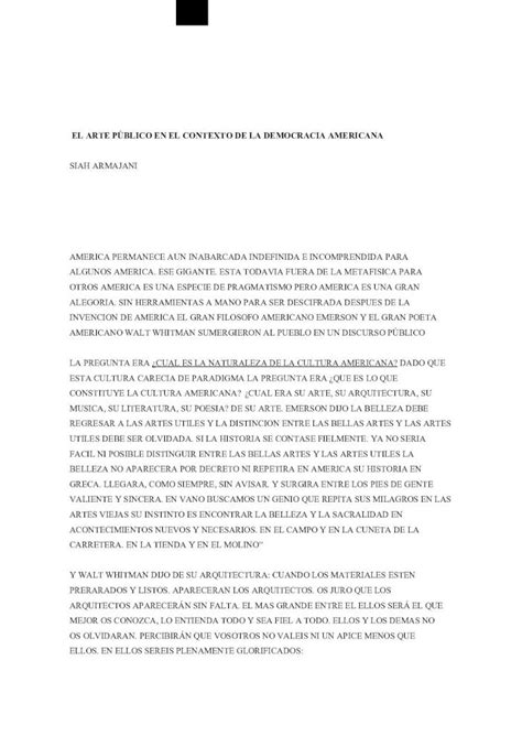 PDF Armajani Manifiesto La Escultura Publica En El Contexto De La