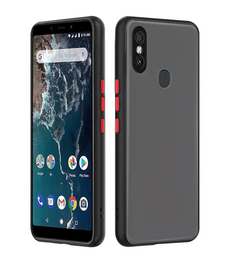 Pikkme Mi A2 Back Cover Hybrid Smoked Back Full Camera Protection