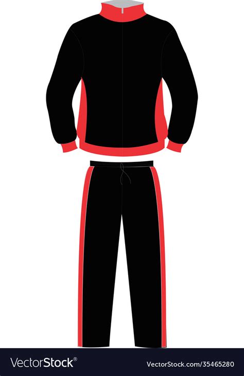 Tracksuit Mock Ups Templates Royalty Free Vector Image