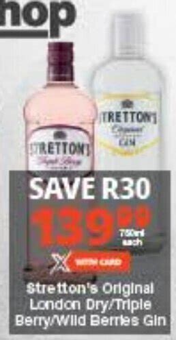 Stretton S Original London Dry Triple Berry Wild Berries Gin Offer At