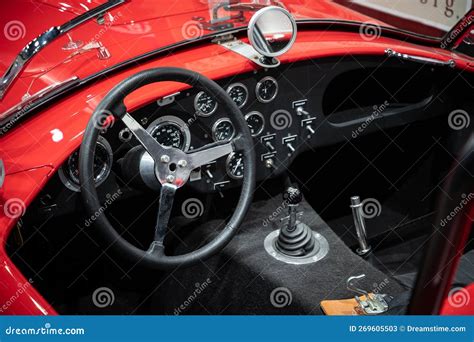 Interior Detail of an Exclusive AC Shelby Cobra, Classic Racing Car ...