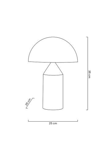 Lampa Biurkowa Fungo Z Ota Mosi Dz King Home Lampka Nocna Grzybek