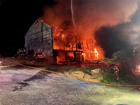 Barn Fire In Strasburg Township Quarryville Fire Department