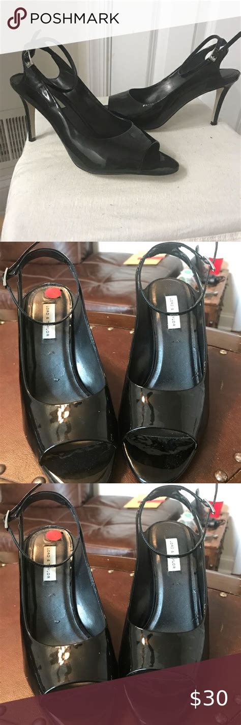 Black Patent Leather High Heels Shoes Size 9m Black Patent Leather