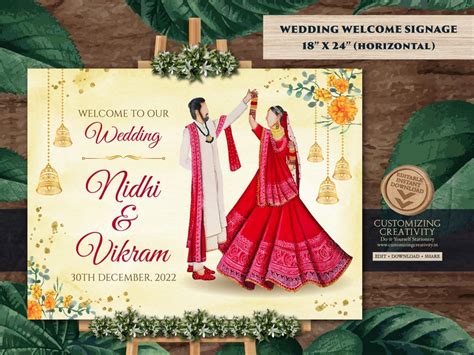 Phera Welcome Sign As Indian Wedding Welcome Board Hindu Etsy Uk