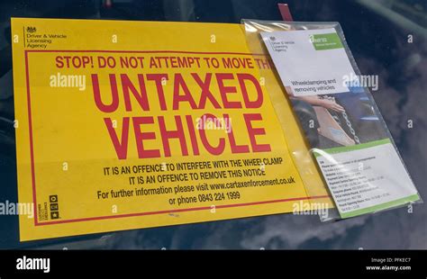 Untaxed Vehicle Sign Hi Res Stock Photography And Images Alamy