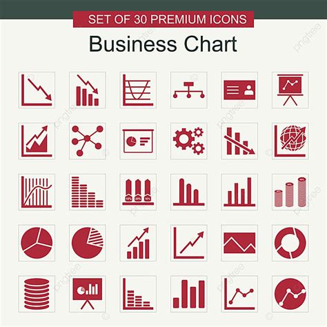 Business Chart Icons Set Icon Graph Chart PNG And Vector With