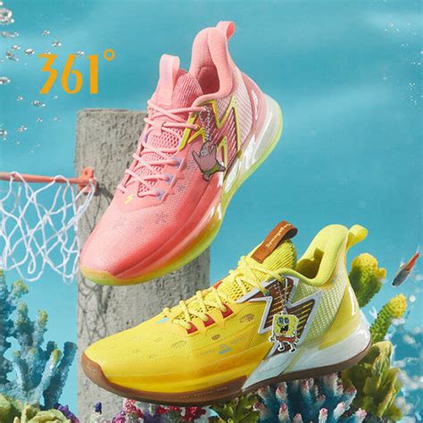 361 Degree Big3 40pro Spongebob Patrick Star Basketball Shoes Mens