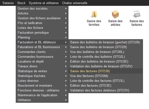 SAI ERP Stock Facturation