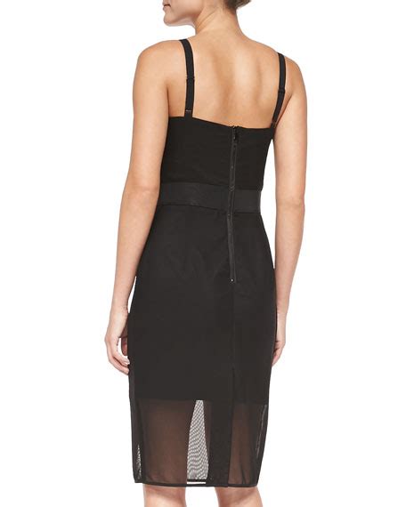 Milly Sheer Stretch Mesh Corset Dress