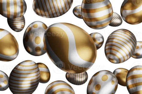 Gold Egg Falling Easter 3d Render Illustration 18243972 Png