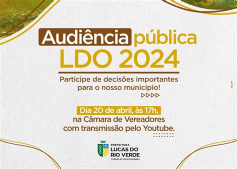 Ldo Audi Ncia P Blica Presencial E On Line Ser No Pr Ximo Dia