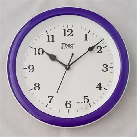 Theo Quartz Plastic Neno Wall Clock Size 305x305x38 Mm Model Name