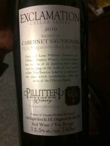 Pillitteri Estates Exclamation Cellars Series Reserve Cabernet