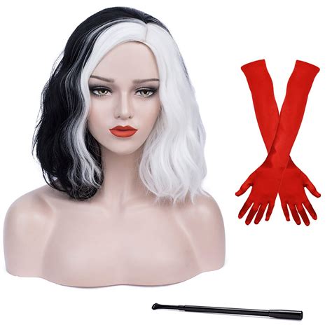 Juziviee Cruella Deville Wig With Accessories Black And