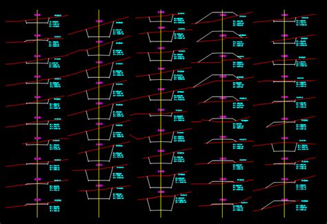 Plano De Secciones Transversales En AutoCAD Librería CAD