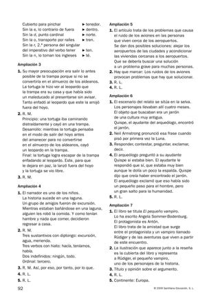 Soliciones actividades de ampliación y refuerzo de lengua 6º PDF