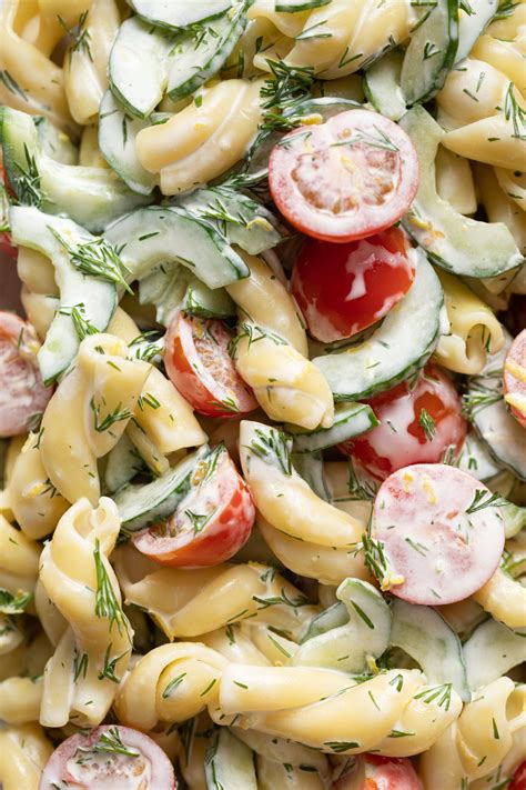 Cucumber Pasta Salad Pasta Salad With Cucumber And Tomato