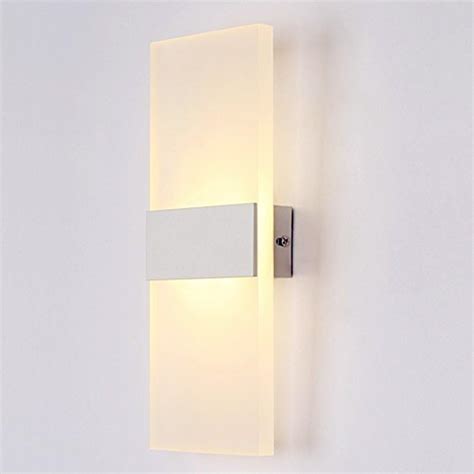 Unimall Acrylic Wall Light LED 6W White Wall Lamp With Silver Stripe