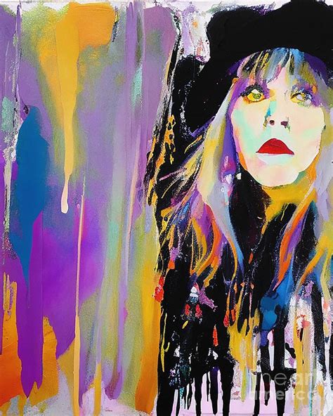 Stevie Nicks Abstract Art Mixed Media By Lisa Von Fine Art America