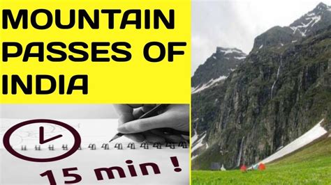 Mountain Passes Of India Important For Competitive Exams Ssc