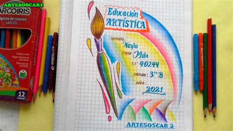 PORTADA DE EDUCACION ARTISTICA Caratulas fáciles YouTube