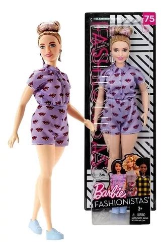 Boneca Barbie Rara Fashionistas 75 Kiss Curvy Mattel Parcelamento Sem Juros