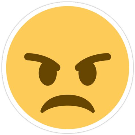 "Yellow Angry Face Emoji" Stickers by Winkham | Redbubble