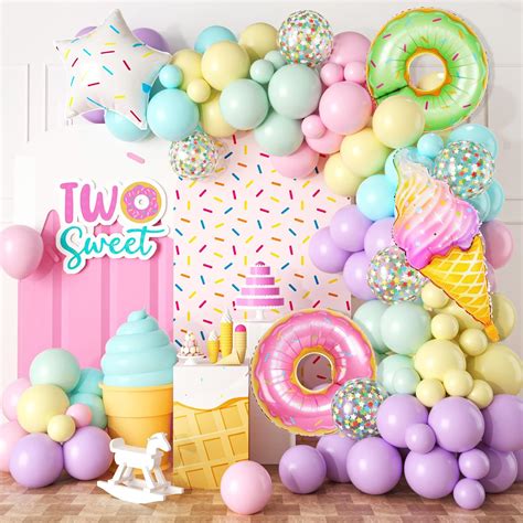 Amazon Donut Balloon Arch Pcs Pastel Balloon Garland Kit Ice