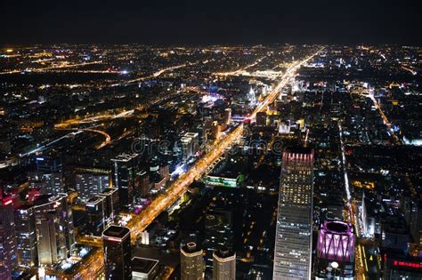 Night View of Beijing on China Zun Editorial Photo - Image of birdseye, 24th: 106749096