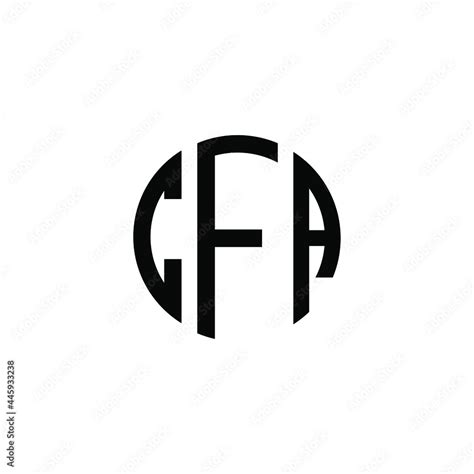 CFA letter logo design. CFA letter in circle shape. CFA Creative three ...