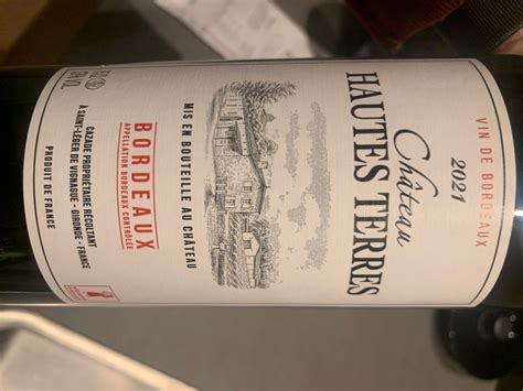 2021 Château Hautes Terres France Bordeaux CellarTracker