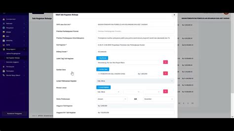 Setting Pagu Kegiatan Dan Sumber Dana Sipd Ri Youtube