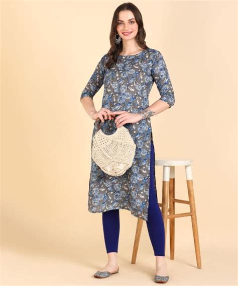 Buy Hiva Trendz Women S Ethnic Wear Cotton Printed Kurti Online At Best