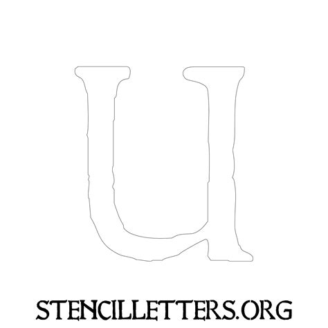 5 Inch Free Printable Individual 167 Calligraphy Uppercase Letter Stencils Stencil Letters Org