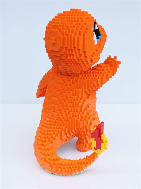 Lego Charmander Lego Sculpture Took Me 50 Hours Over T Flickr