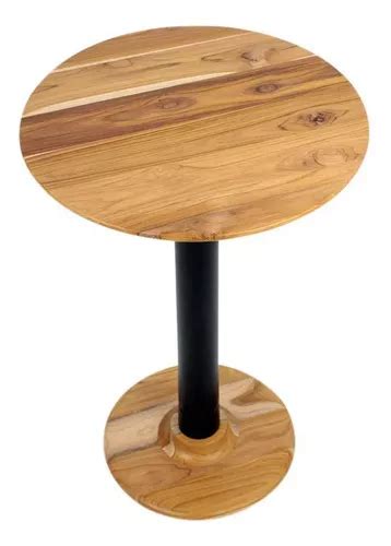 Mesa de esquina monopié de madera maciza de teca para sala de estar 40