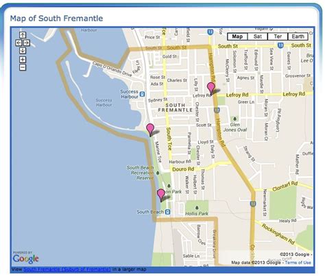 Map Of Fremantle And Surrounding Suburbs - Map Of The United States Of ...