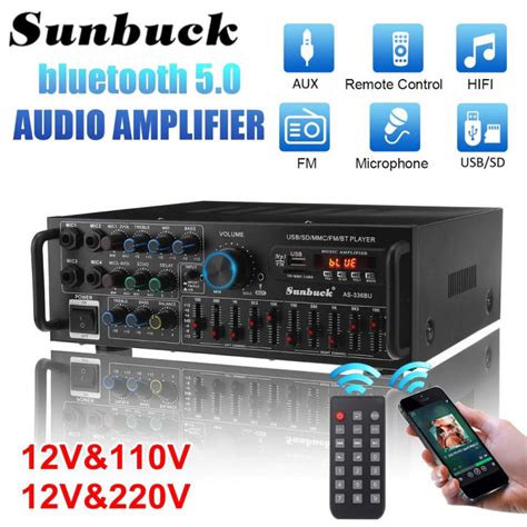 Audio Amplifier Bluetooth Super Bass Sunbuc Eq Audio Amplifier