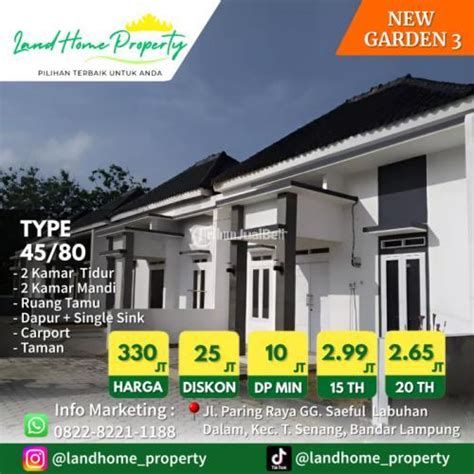 Dijual Perumahan New Garden Type Dibandar Lampung Tribun Jualbeli