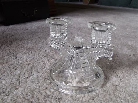 Antique Cut Glass Candle Holder